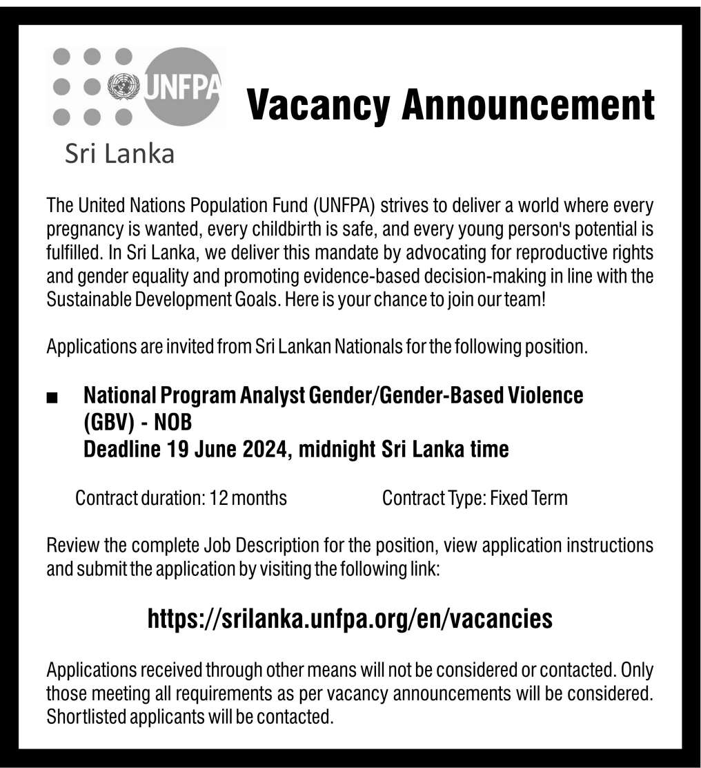 National Program Analyst gender - Gender based Violence