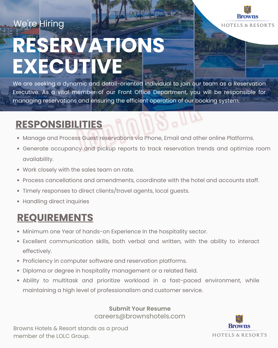 Reservations Executive